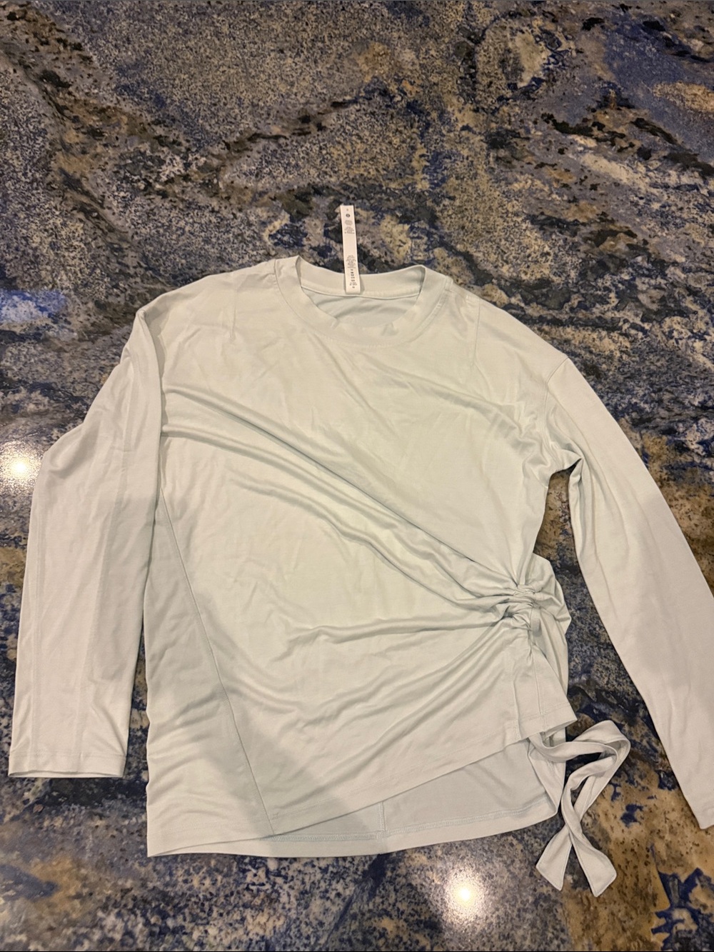 LIKE NEW Lululemon Side Cinch Long Sleeve Crew - Ocean Air - Size 0